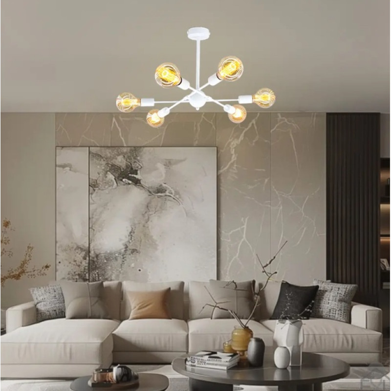 Люстра YORK 6xE27 R 510x380 WHITE 220-IP20 Esllse