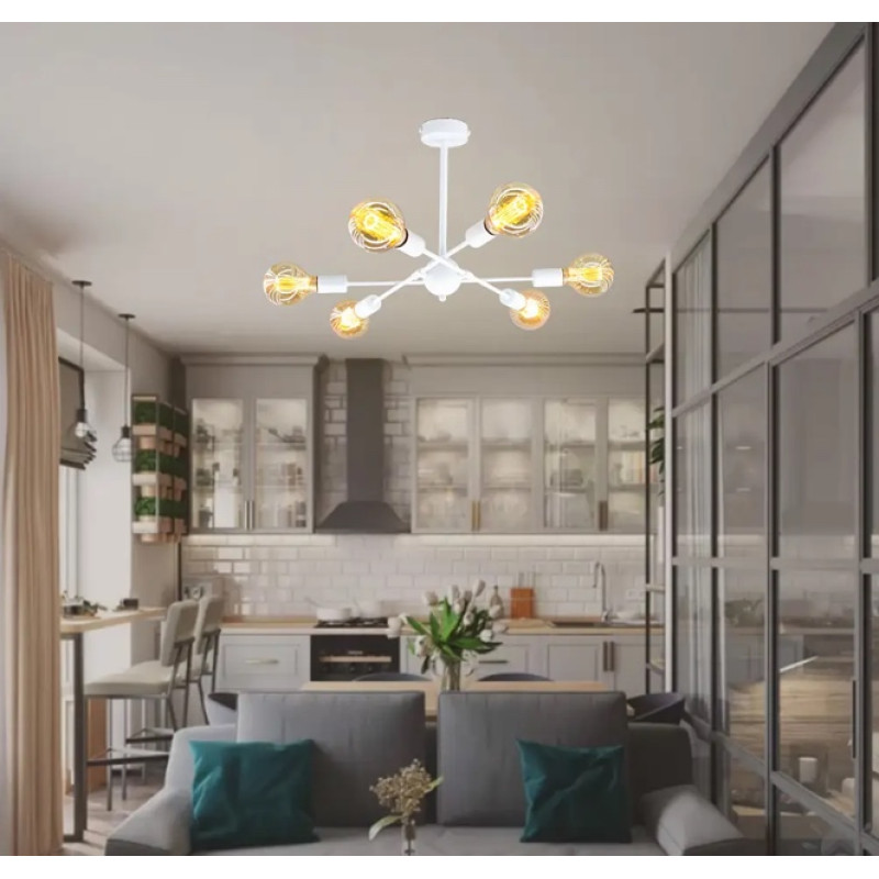 Люстра YORK 6xE27 R 510x380 WHITE 220-IP20 Esllse