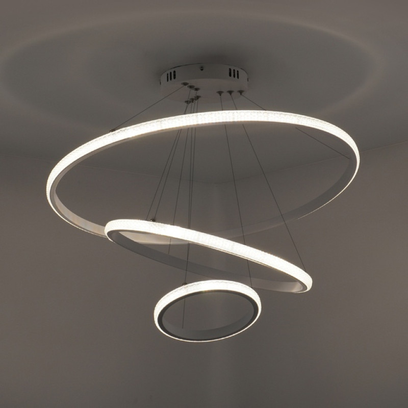 Люстра керована світлодіодна підвісна AKRILIKA 3R 70 Вт 600x1100 мм Біла Esllse