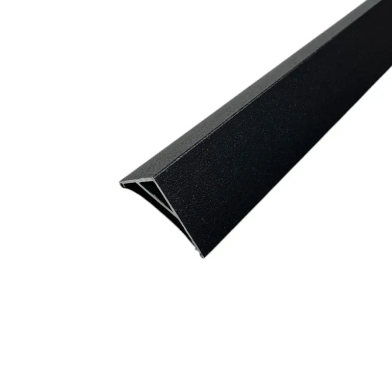 Профиль алюминиевый ЛПУ-16B 16*16 угловой анодированный черный (палка 2м) (Р-13) BIOM (без рассеивателя)