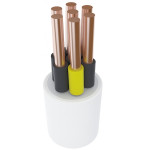 Провід мідний гнучкий ПВС 7х2,5 білий круглий GK ГАЛ КАТ ГК000022135