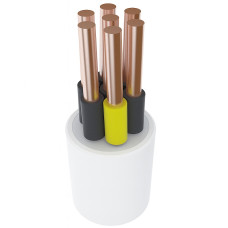 Провід мідний гнучкий ПВС 7х2,5 білий круглий GK ГАЛ КАТ ГК000022135