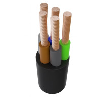 Провод медный гибкий ПВСнг-LS 5х1 черный круглый GK ГАЛ КАТ ГК000023158