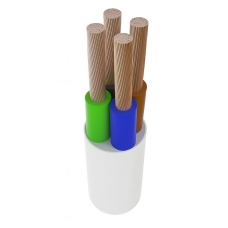 Провід мідний гнучкий ПВС 4х1,5 білий круглий GK ГАЛ КАТ ГК000020486