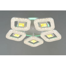 Потолочная светодиодная люстра с подсветкой Sirius 71W на пять плафонов 3000-6500К белая IP20 B YH