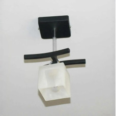 Потолочный светильник Sirius с квадратным плафоном под лампу Е27 черный/хром IP20 B A1507/1 60W