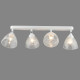 Потолочный светильник-спот Valeso на четыре стеклянных плафона под лампу Е27 белый IP20 B K2289/4 WT 60W