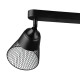 Стельовий світильник-спот Valeso на два плафони в сітку під лампу Е27 чорний IP20 B K2290/2 BK