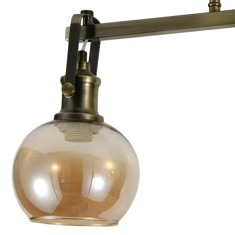 Стельовий світильник-спот Valeso на два скляні плафони під лампу Е27 бронза IP20 MX406-2 AB