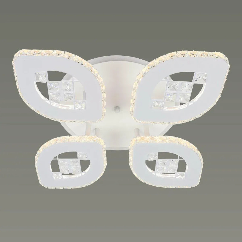 Стельова світлодіодна люстра Sirius 80W на чотири плафони з підсвічуванням 3000-6500К IP20 S2823/4