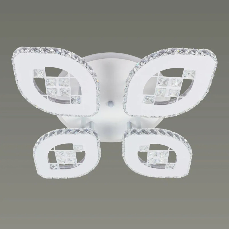 Стельова світлодіодна люстра Sirius 80W на чотири плафони з підсвічуванням 3000-6500К IP20 S2823/4