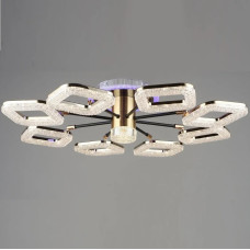 Стельова світлодіодна люстра Sirius 80W з підсвічуванням корпусу 3000-6500К золота IP20 B YH1003/8