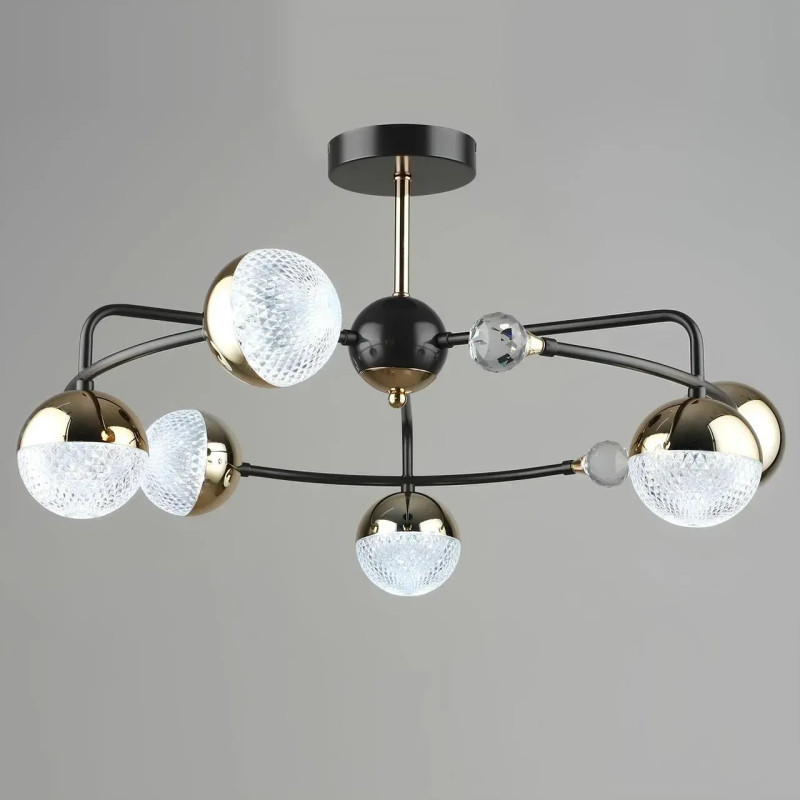 Потолочная светодиодная люстра Sirius 84W на шесть плафонов 3000-6500К кофейная IP20 B N6192/6 COFFEE+FG