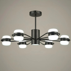 Потолковая светодиодная люстра Sirius 84W с акриловыми плафонами 3000-6500К черная IP20 B N4557/6 BK