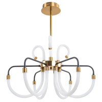 Стельова світлодіодна люстра Sirius 87W з акриловими плафонами 3000-6500К золота IP20 N 3909-6 87W