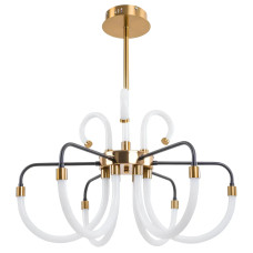 Потолочная светодиодная люстра Sirius 87W с акриловыми плафонами 3000-6500К золотая IP20 N 3909-6 87W