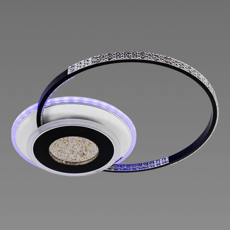 Стельова світлодіодна люстра Sirius 88W з круглим плафоном 3000-6500К IP20 C7067/500 WH+BK (RGB) 80W