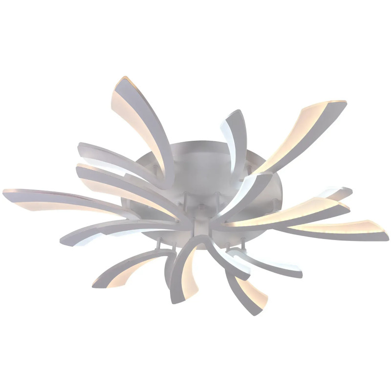 Потолочная светодиодная люстра Sirius 92W с пультом управления 3000-6500К белая IP20 6042-9 WT 92W