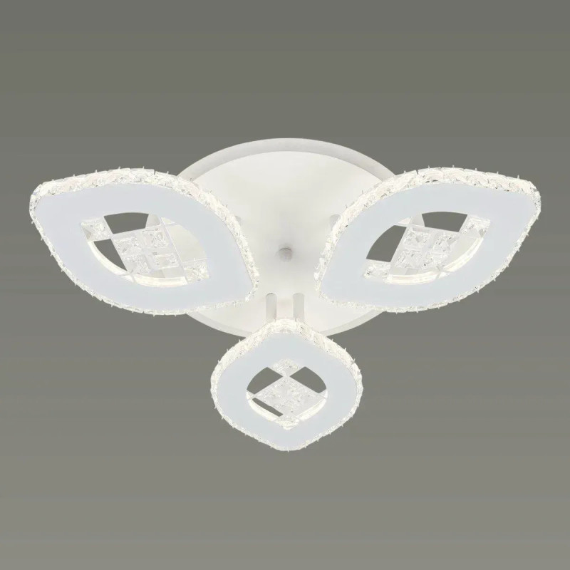 Стельова світлодіодна люстра Sirius 64W з RGB-підсвічуванням 3000-6500К біла IP20 B S2823/3