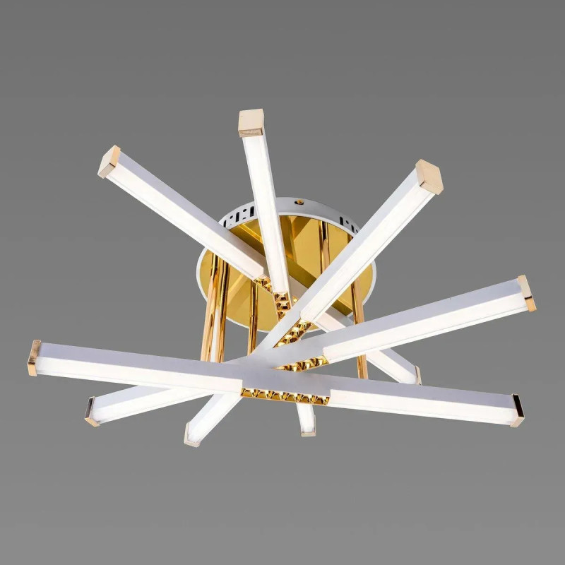 Стельова світлодіодна люстра Sirius 65W на п'ять плафонів 3000-6500К золота IP20 B YH839/5 WT+GD 65W