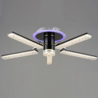 Стельова світлодіодна люстра Sirius 66W з підсвічуванням 3000-6500К чорна/золота IP20 B YH0810/5