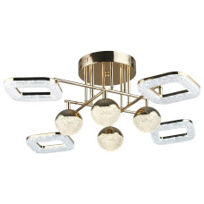 Стельова світлодіодна люстра Sirius 68W акрилова 3000-6500К золота IP20 B YH1182/4+4 FGD