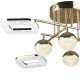 Потолковая светодиодная люстра Sirius 68W акриловая 3000-6500К золотая IP20 B YH1182/4+4 FGD