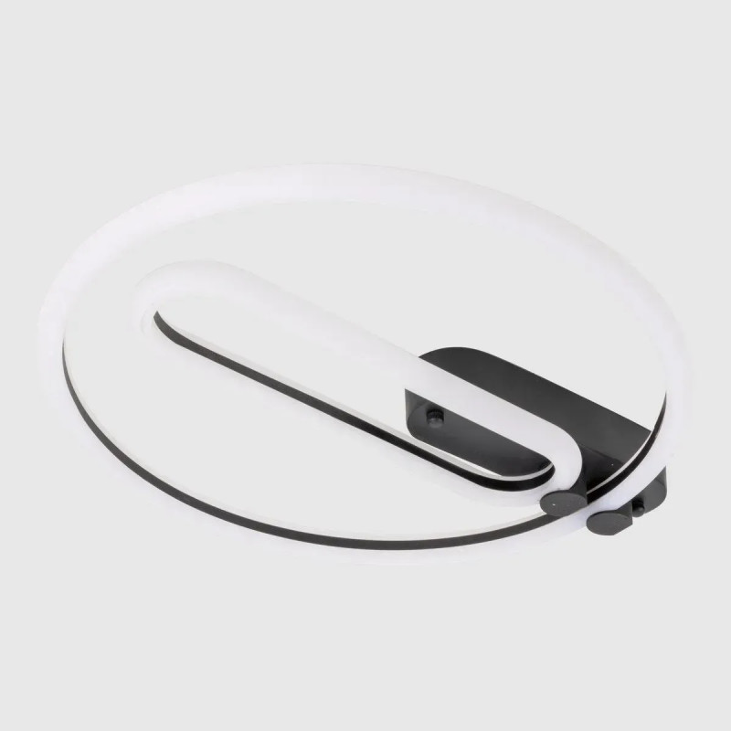 Стельова світлодіодна люстра Sirius 72W з пультом керування 3000-6500К чорна IP20 N 3801-B