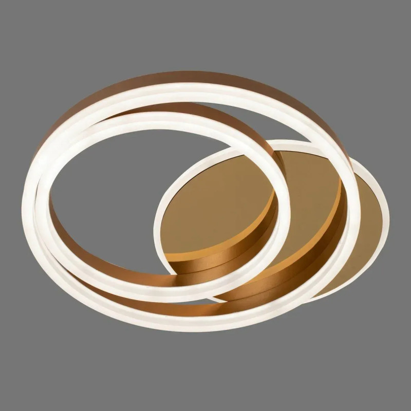 Потолочная светодиодная люстра Sirius 76W с круглыми плафонами 2700-6400К золотая IP20 RR-85122S