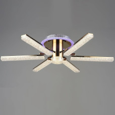 Стельова світлодіодна люстра Sirius 76W з підсвічуванням 3000-6500К золота IP20 B YH1005/6 GD+BK 76W