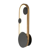 Світлодіодне настінне бра Sirius 14W овальної форми 3000K чорне IP20 8913RW 14W 400*135*60 3000K