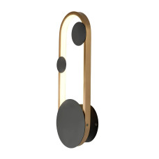 Светодиодное настенное бра Sirius 14W овальной формы 3000K черное IP20 8913RW 14W 400*135*60 3000K