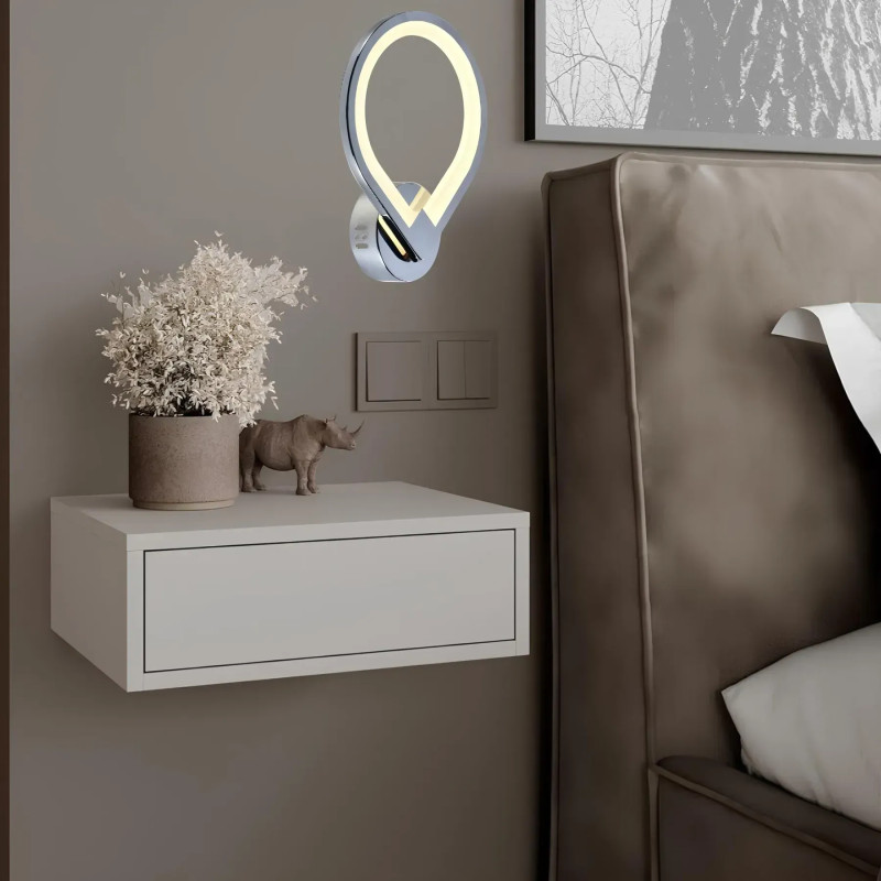 Світлодіодне настінне бра Sirius 26W акрилове 3000K хром IP20 MX10029/1 CR (26W)