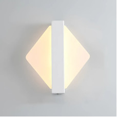 Светодиодное настенное бра Sirius 7W акриловое в форме ромба 3000K белое IP20 8756 S