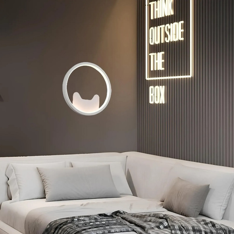 Светодиодное настенное бра Sirius 7W с круглым плафоном 3000K белое IP20 M101 F-W