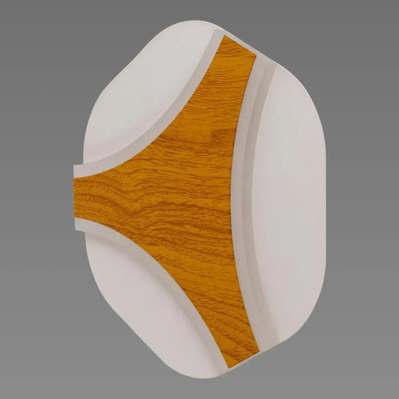 Світлодіодне настінне бра Sirius 9W з дерев'яними елементами 3000K біле IP20 8927-1 9W 200*185*40 wh