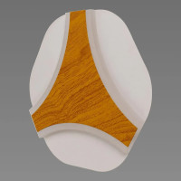 Світлодіодне настінне бра Sirius 9W з дерев'яними елементами 3000K біле IP20 8927-1 9W 200*185*40 wh