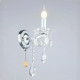 Настінне бра Valeso з кришталевим декором під лампу Е14 біле/хром IP20 A4461/1W