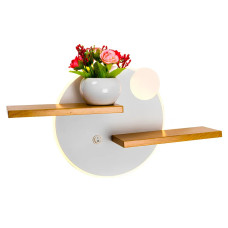 Светодиодное настенное бра Sirius 11W акриловое с двумя полками 3000K белое IP20 8929-R