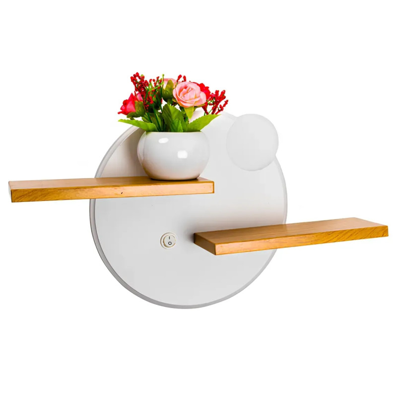 Светодиодное настенное бра Sirius 11W акриловое с двумя полками 3000K белое IP20 8929-R