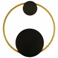 Світлодіодне настінне бра Sirius 14W круглої форми 3000K чорно-золоте IP20 8912 LH 14W D250*H60 gold