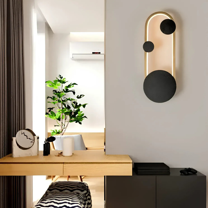 Світлодіодне настінне бра Sirius 14W овальної форми 3000K чорне IP20 8913RW 14W 400*135*60 3000K