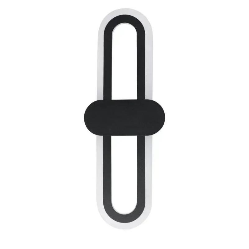 Бра світлодіодне 40W настінне Valeso з акриловим розсіювачем 3000K-6500K чорне IP20 G ph049 BK 40W