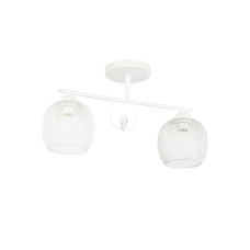 Потолочная люстра Interees с хрустальным декором под две лампы Е27 белая IP20 V 6276-2 WH 60W