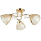 Люстра стельова Interees з кришталевим декором під три лампи Е27 золота IP20 V 6229-3 FG 60W