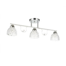 Потолочная люстра Interees с тремя плафонами на планке под лампы Е27 хром IP20 V 6274-3 CR 60W