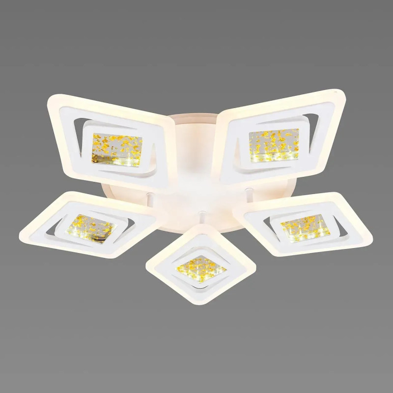 Потолочная светодиодная люстра 140W Valeso с пультом и RGB подсветкой 3000-6000К белая IP20 V 2133-