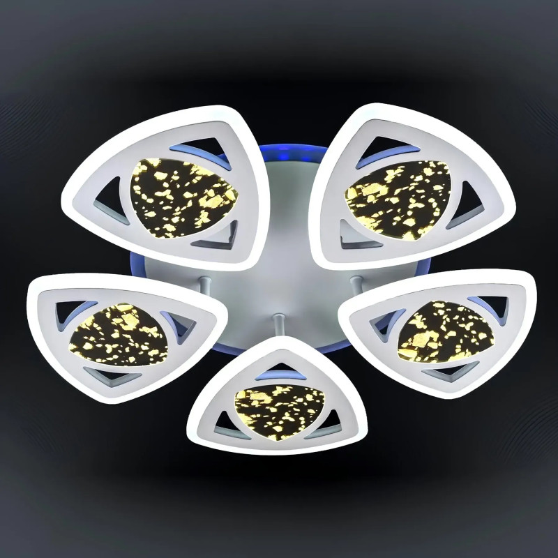 Потолочная светодиодная люстра 150W с пультом Valeso на пять плафонов 3000-6000К белая IP20 V 2120-5C-