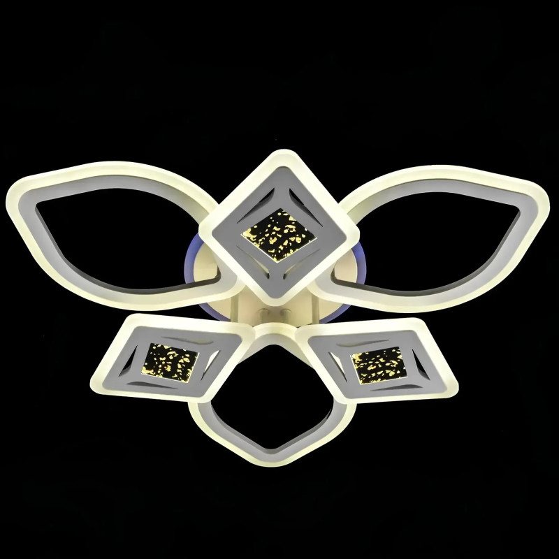 Стельова світлодіодна люстра 164W з пультом Valeso на шість плафонів 3000-6500К біла IP20 V 2134-3 3