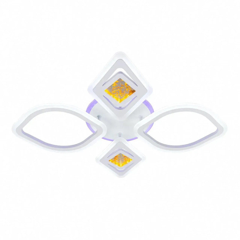 Потолочная светодиодная люстра 96W с пультом Valeso с подсветкой 3000-6000К белая IP20 V 2134-2 2C-